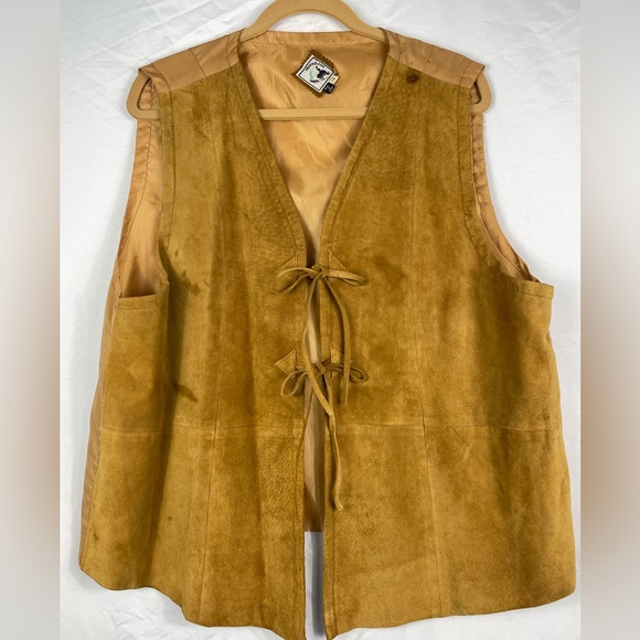 Desperado Tan Suede Vest Genuine Leather - Picture 1 of 6